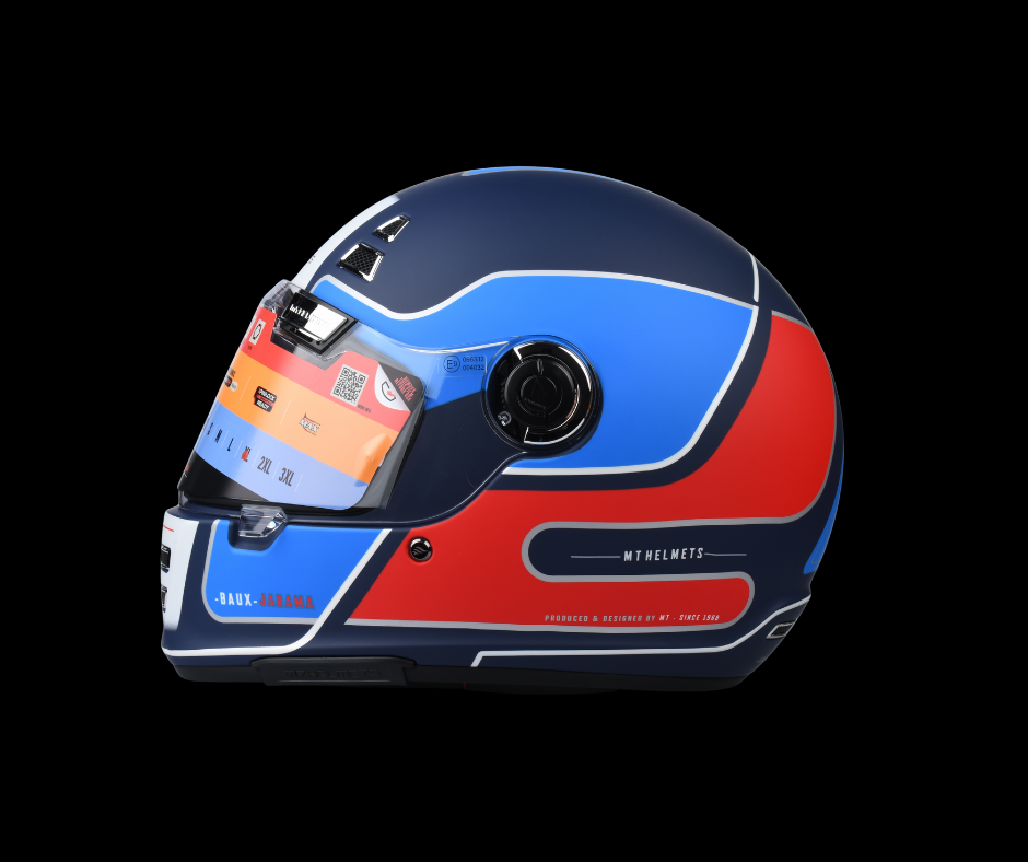 [500032] Casco Integral MT Jarama Baux D7 Rojo / Azul Mate (M (Mediano))