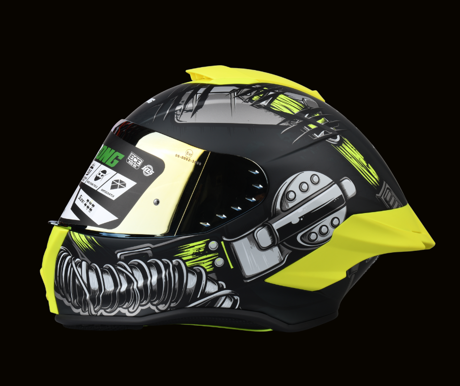 [500036] Casco Integral Xtrong XTR-820 Máquina De Sonido Amarillo Neón Mate (L (Grande))